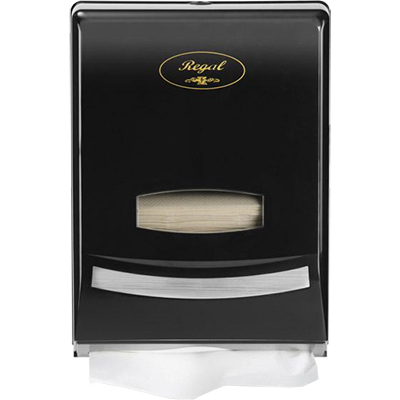 Image for REGAL SLIMLINE HAND TOWEL DISPENSER BLACK from York Stationers