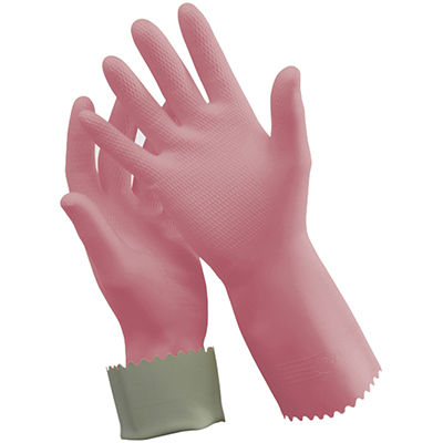 Image for OATES SILVER LINED RUBBER GLOVES SIZE 8 PINK from Mitronics Corporation