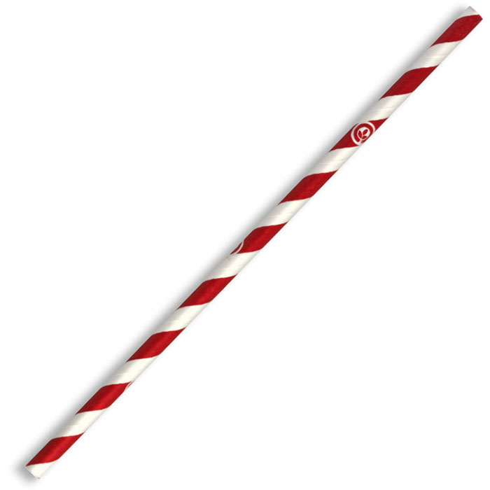 Image for BIOPAK BIOSTRAW STRAW 6 X 197MM RED STRIPE PACK 250 from Office Heaven