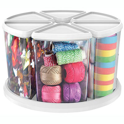 Image for DEFLECTO ROTATING CAROUSEL ORGANISER 6 CONTAINERS from Clipboard Stationers & Art Supplies