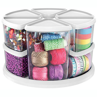Image for DEFLECTO ROTATING CAROUSEL ORGANISER 9 CONTAINERS from Positive Stationery