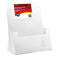 deflecto brochure holder extra capacity free-standing a4 clear