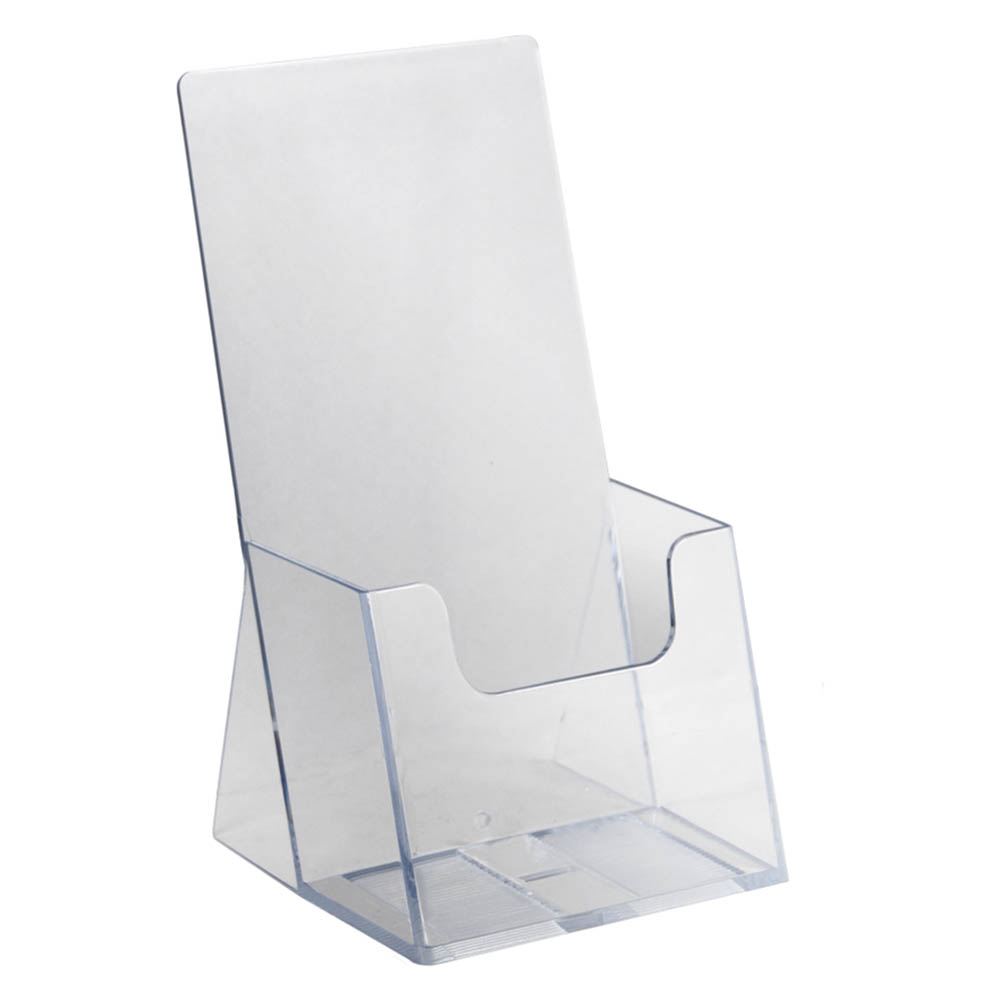 Image for DEFLECTO BROCHURE HOLDER EXTRA CAPACITY FREE-STANDING DL CLEAR from Clipboard Stationers & Art Supplies