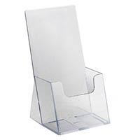 deflecto brochure holder extra capacity free-standing dl clear