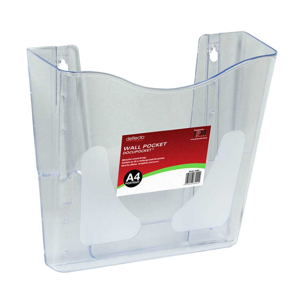 Image for DEFLECTO DOCUPOCKET WALL POCKET PORTRAIT A4 CLEAR from Prime Office Supplies