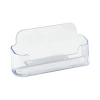 deflecto business card holder landscape clear