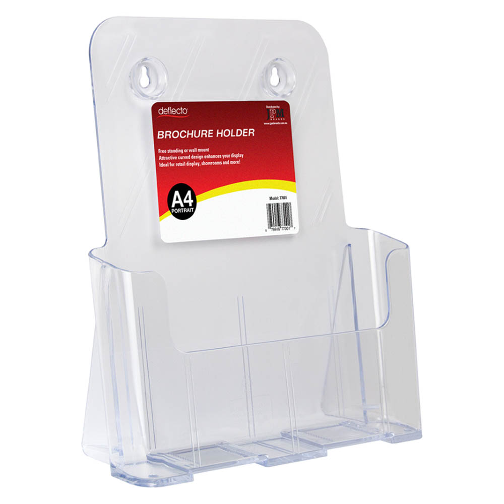Image for DEFLECTO BROCHURE HOLDER A4 CLEAR from Australian Stationery Supplies