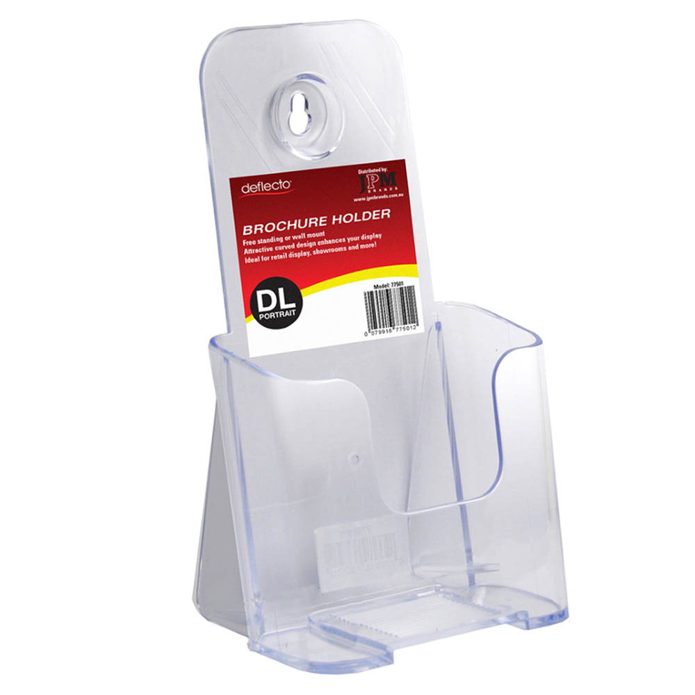 Image for DEFLECTO BROCHURE HOLDER DL CLEAR from Mercury Business Supplies