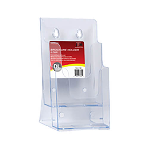 Image for DEFLECTO BROCHURE HOLDER 2-TIER DL CLEAR from Office Heaven