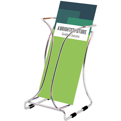 Image for DEFLECTO CHROME SERIES MULTI-POCKET BROCHURE HOLDER DL SILVER from Prime Office Supplies