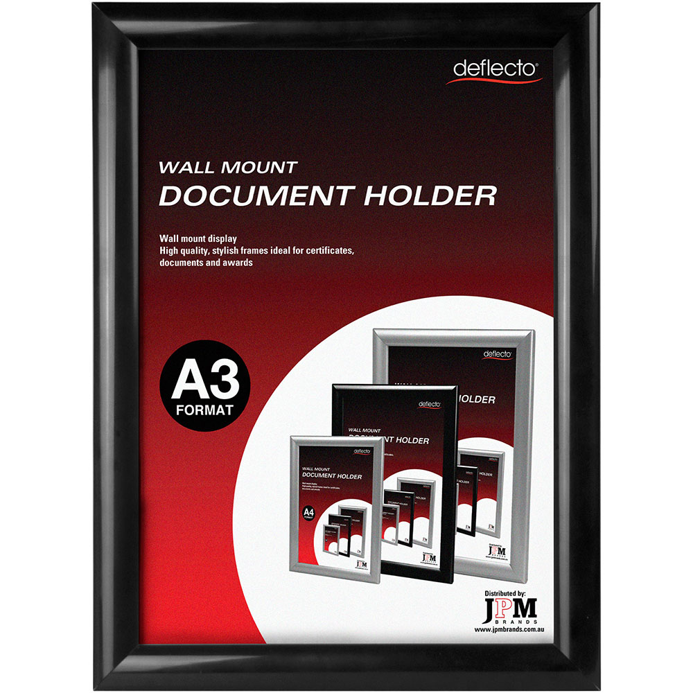 Image for DEFLECTO DOCUMENT HOLDER WALL MOUNT A3 BLACK from ONET B2C Store