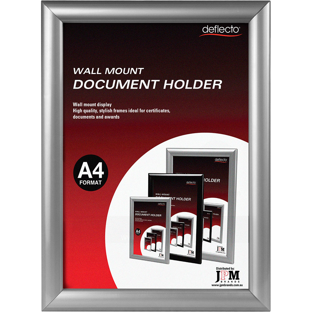 Image for DEFLECTO DOCUMENT HOLDER WALL MOUNT A4 SILVER from ONET B2C Store