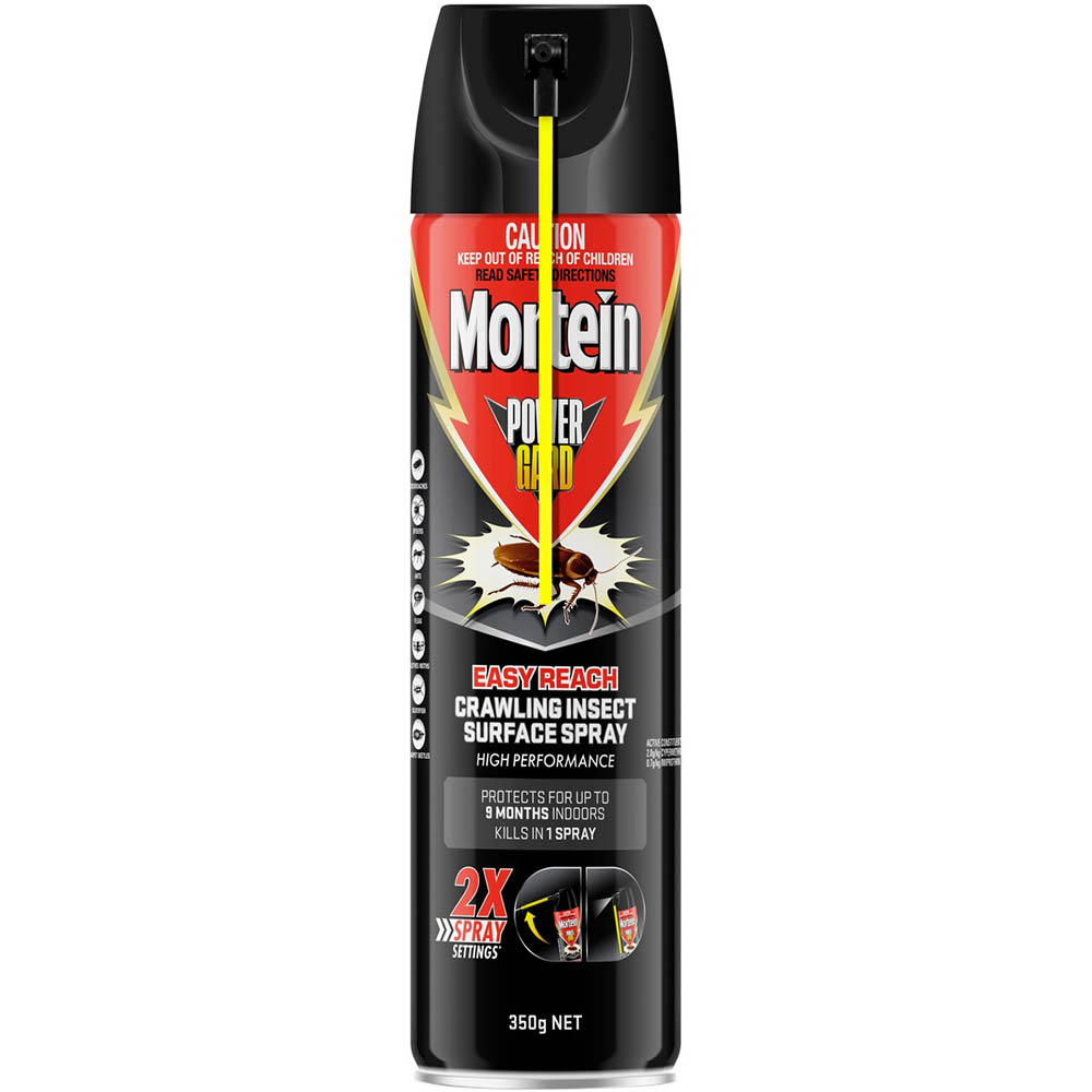 Image for MORTEIN POWERGARD EASY REACH CRAWLING INSECT INDOOR SURFACE SPRAY 350G from ALLBIZ Office Supplies