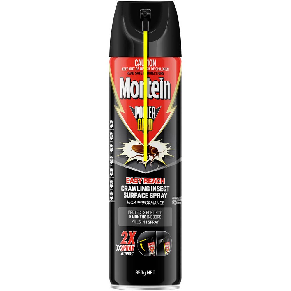 Image for MORTEIN POWERGARD EASY REACH CRAWLING INSECT INDOOR SURFACE SPRAY 350G from Mitronics Corporation