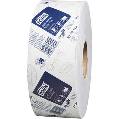 Image for TORK 2179144 T1 ADVANCED SOFT JUMBO TOILET ROLL 2-PLY 320M WHITE from BusinessWorld Computer & Stationery Warehouse