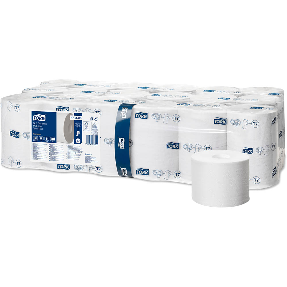 Image for TORK T7 SOFT CORELESS PREMIUM MEDIUM TOILET PAPER 1PLY CARTON 36 from Challenge Office Supplies