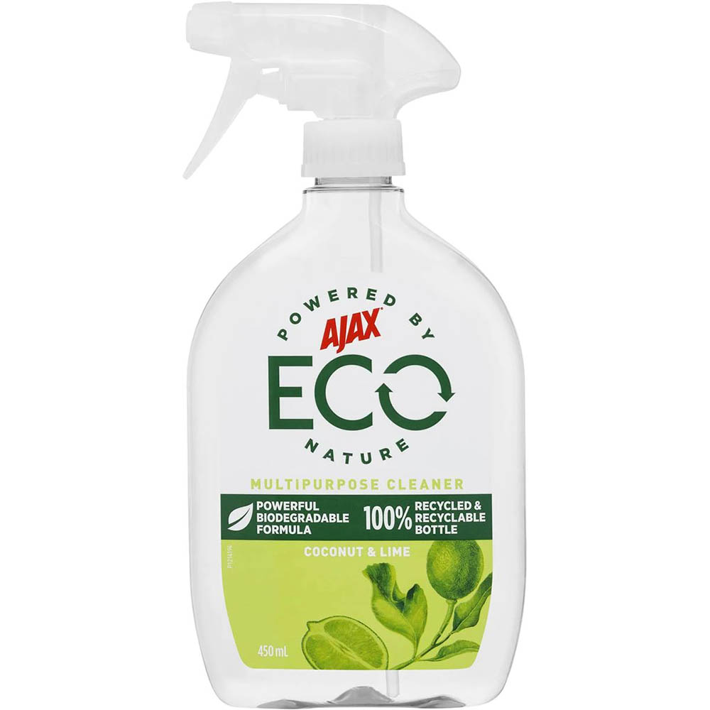 Image for AJAX ECO SURFACE SPRAY MULTIPURPOSE CLEANER COCONUT AND LIME TRIGGER 450ML from Challenge Office Supplies