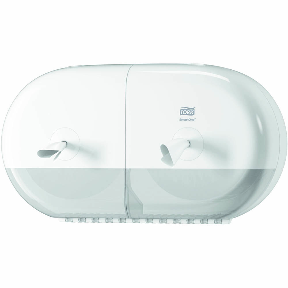 Image for TORK 682000 T9 SMARTONE TWIN TOILET ROLL DISPENSER WHITE from BusinessWorld Computer & Stationery Warehouse