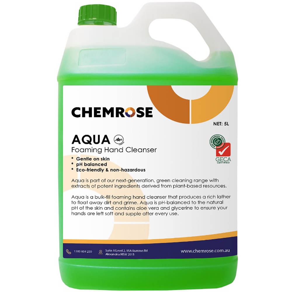 Image for CHEMROSE AQUA FOAM HAND CLEANSER 5 LITRE from That Office Place PICTON