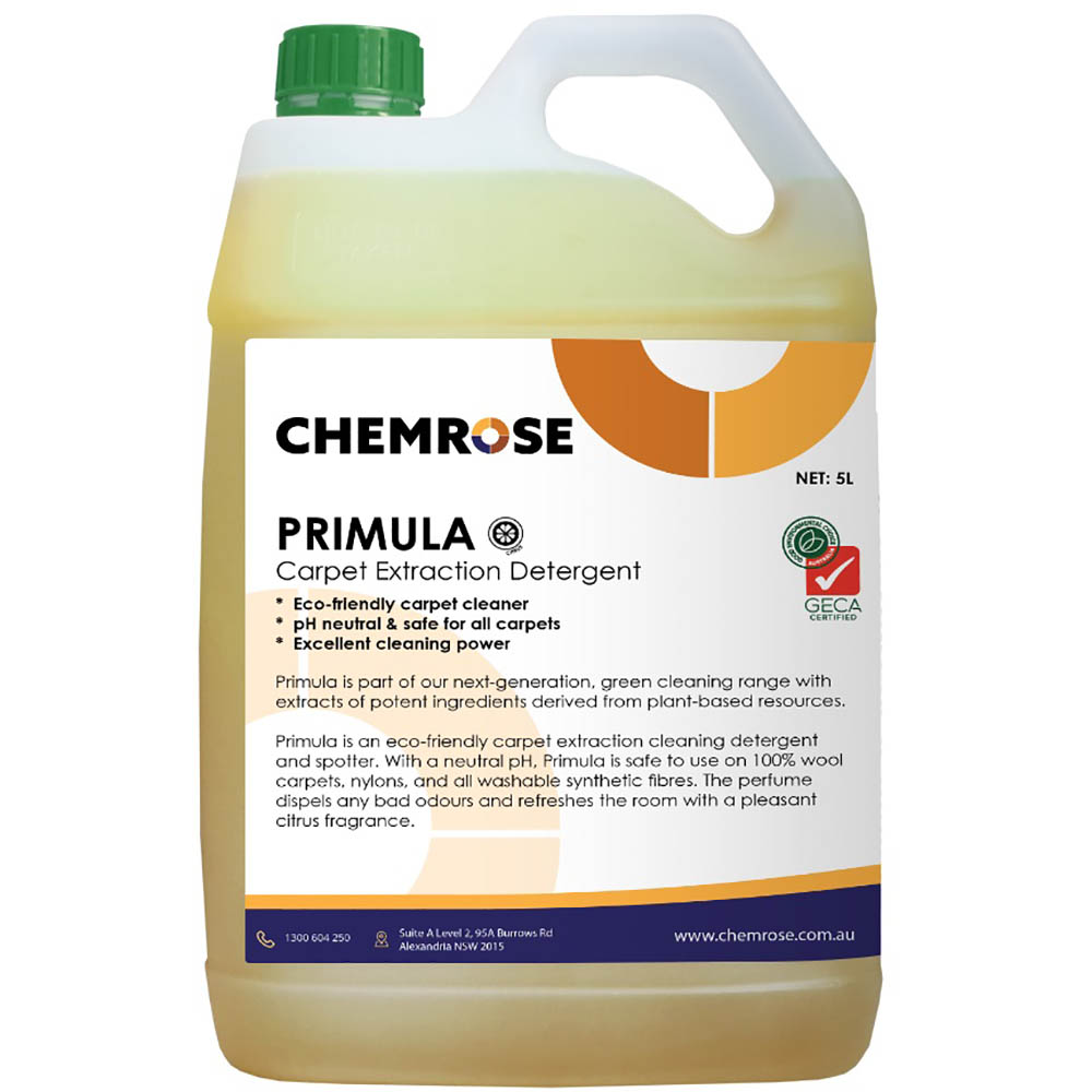 Image for CHEMROSE PRIMULA CARPET CLEANING DETERGENT 5 LITRE from BusinessWorld Computer & Stationery Warehouse