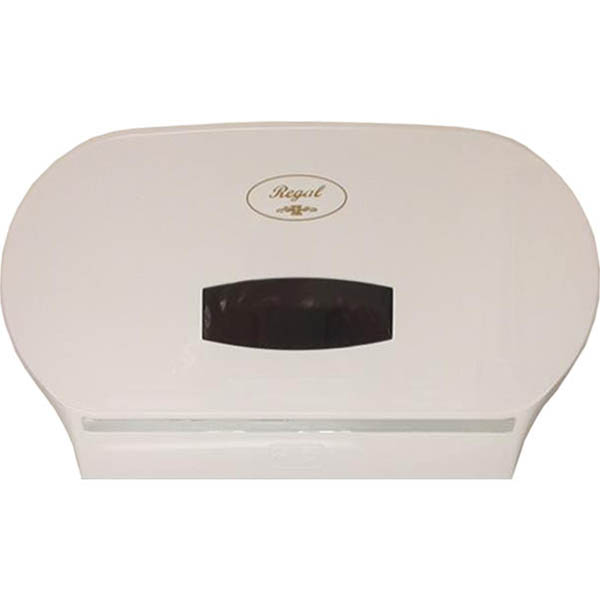 Image for REGAL JUMBO TOILET ROLL DISPENSER DOUBLE ABS WHITE from Mitronics Corporation