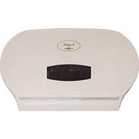 regal jumbo toilet roll dispenser double abs white