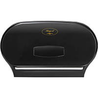 regal jumbo toilet roll dispenser double abs black