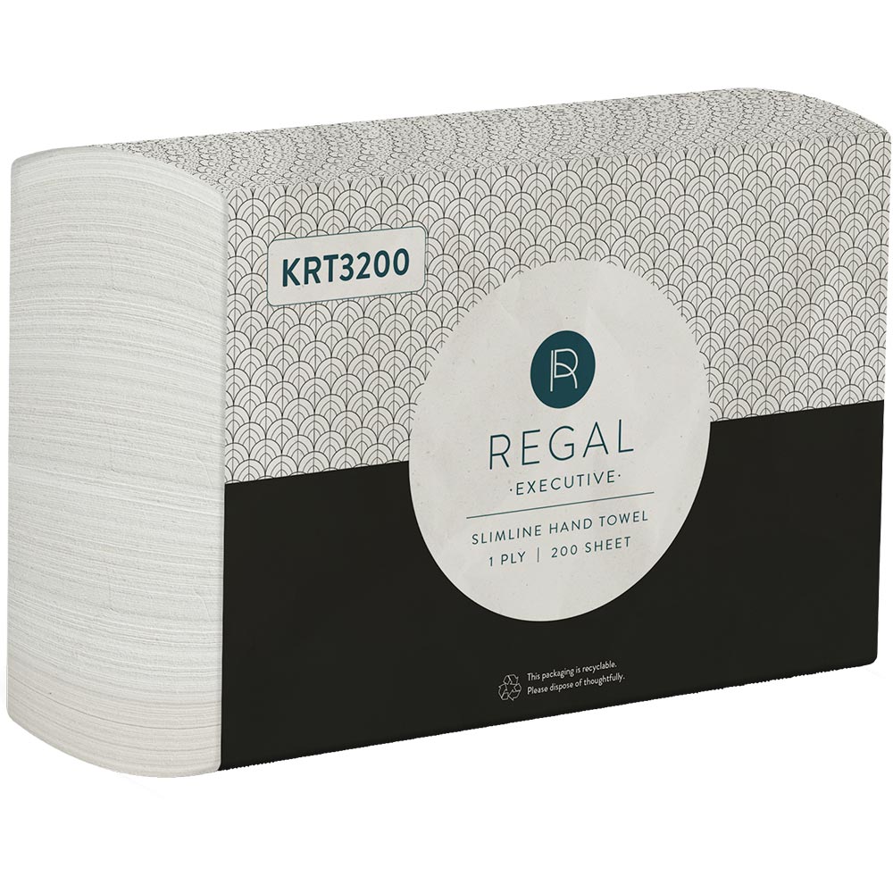REGAL EXECUTIVE TAD SLIMLINE HAND TOWEL 1 PLY 225 X 210MM PACK 200 |  | 7025079i