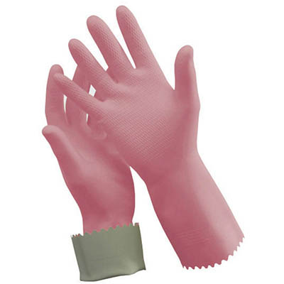 Image for OATES SILVER LINED RUBBER GLOVES SIZE 9 PINK from Positive Stationery