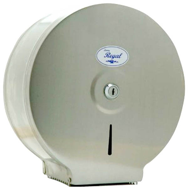 Image for REGAL JUMBO TOILET ROLL DISPENSER SINGLE STAINLESS STEEL from Clipboard Stationers & Art Supplies