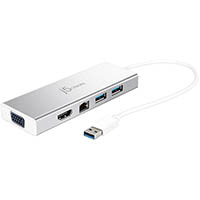 j5create jud380 usb 3.0 mini dock silver