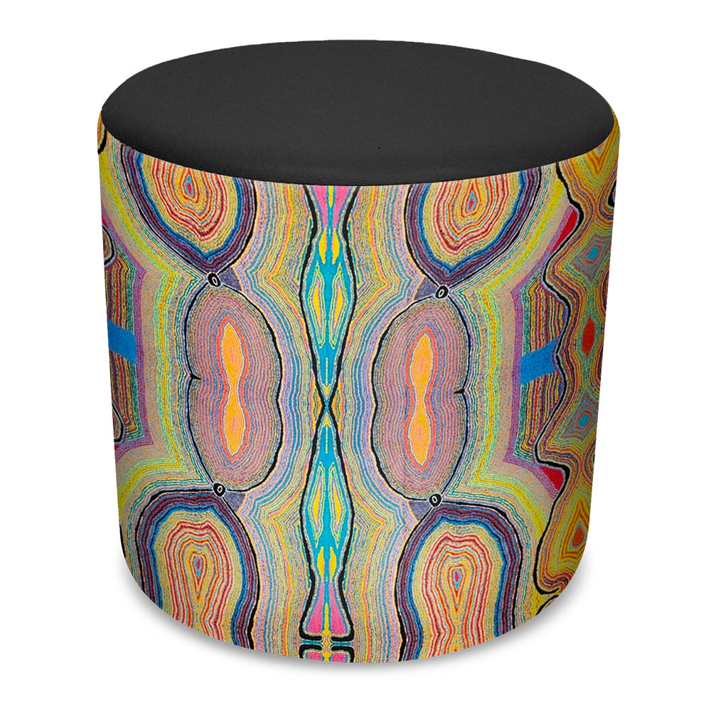 Image for ORANGE DUST SPECTRUM EVA ROUND OTTOMAN 450 X 450 X 450MM from That Office Place PICTON