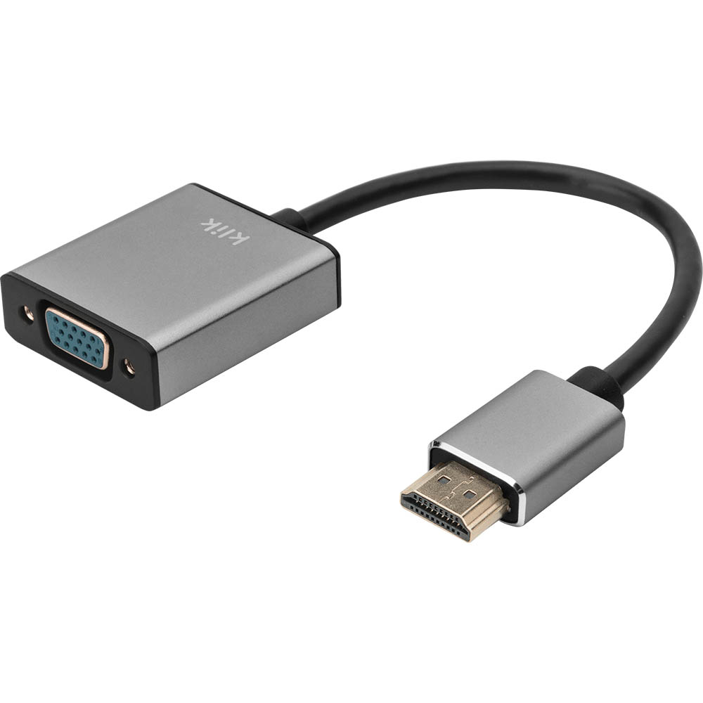 Image for KLIK AUDIO ADAPTER HDMI MALE TO VGA FEMALE + 3.5MM from Mitronics Corporation
