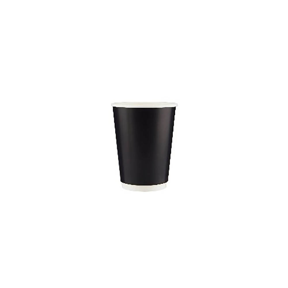Image for AROMAS TAKEAWAY CUPS 8OZ BLACK PACK 25 from York Stationers