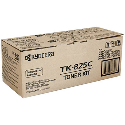 Image for KYOCERA TK825C TONER CARTRIDGE CYAN from BusinessWorld Computer & Stationery Warehouse
