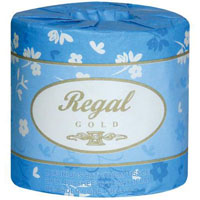 regal executive toilet roll wrapped 2-ply 400 sheet white carton 48