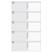 debden dayplanner kt3002 personal edition refill telephone/address 120 x 81mm