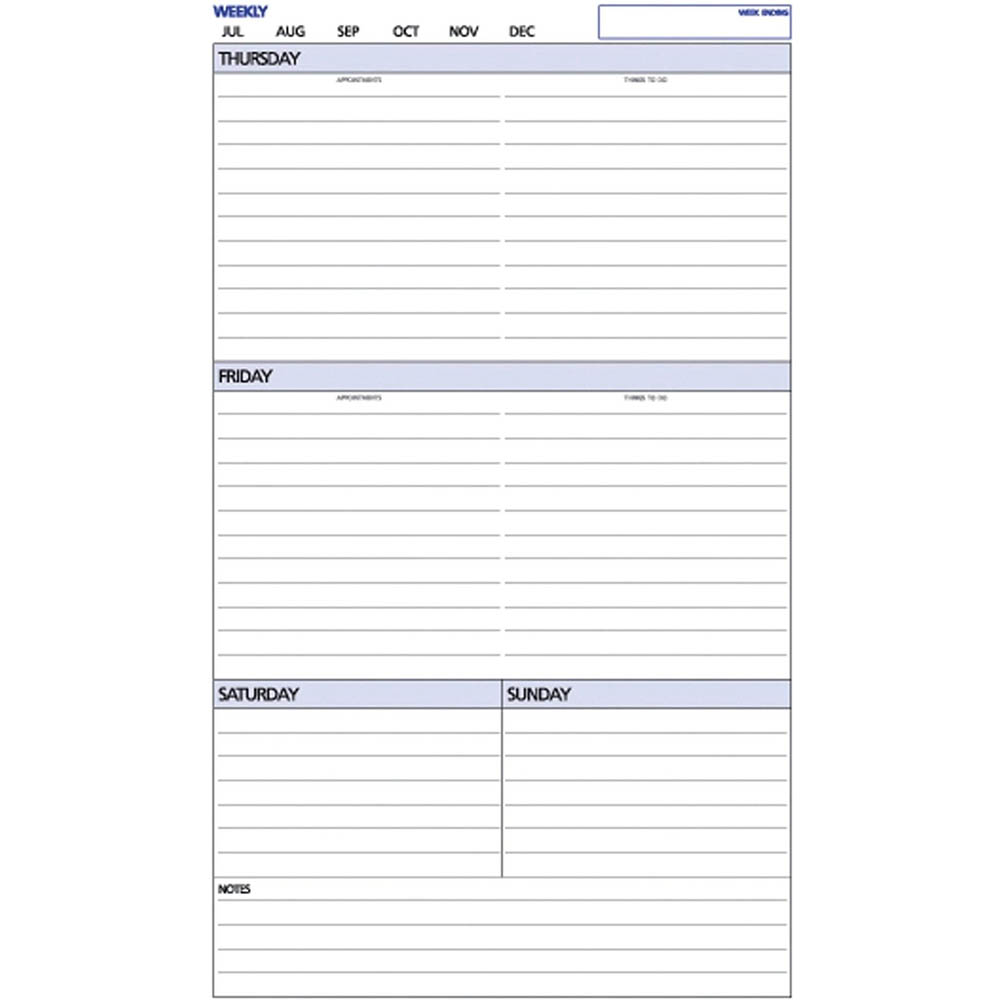 DEBDEN DAYPLANNER KT3016 PERSONAL EDITION REFILL NON-DATED WEEKLY TO VIEW 120 X 81MM |  | 7035236