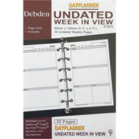 debden dayplanner kt3016 personal edition refill non-dated weekly to view 120 x 81mm