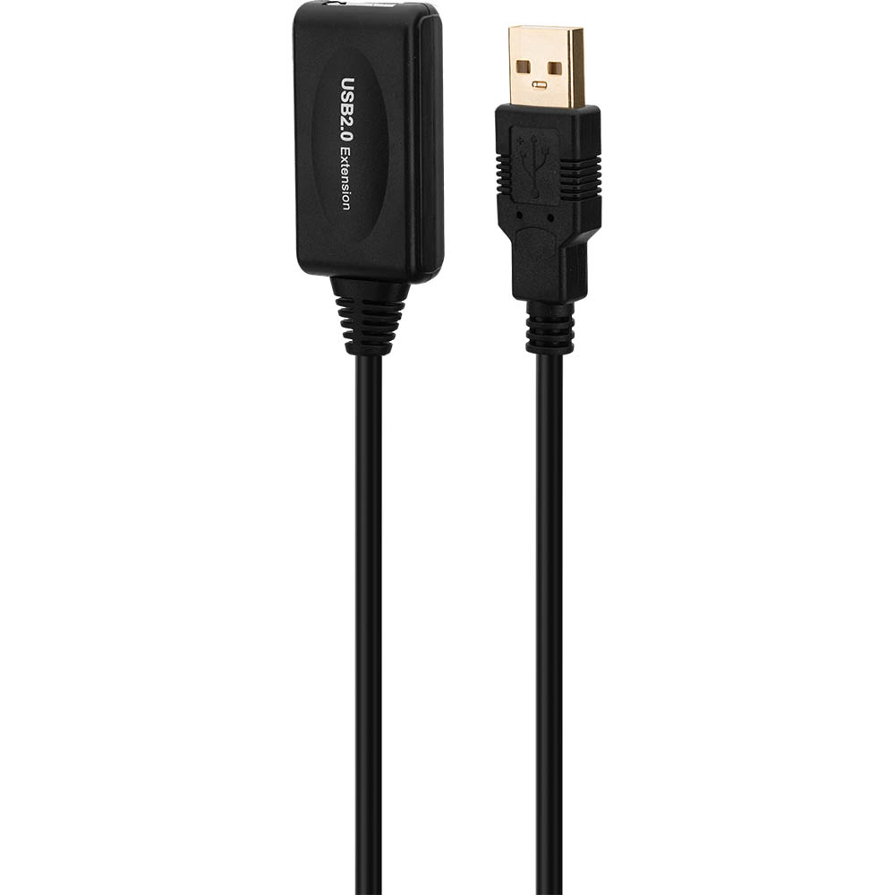 Image for KLIK ACTIVE USB-A 2.0 A MALE TO A FEMALE EXTENSION CABLE 10M BLACK from Peninsula Office Supplies