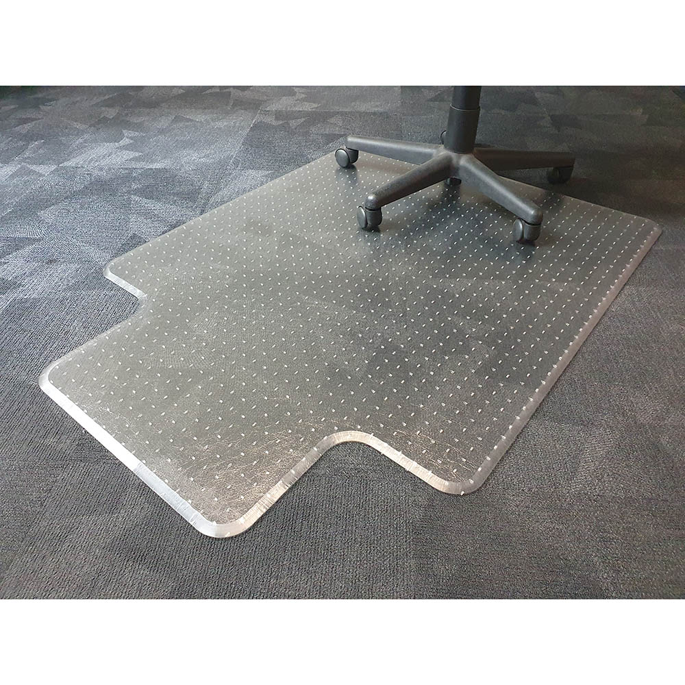 Image for ANCHORMAT DELUXE CHAIRMAT PVC KEYHOLE CARPET 900 X 1220MM CLEAR from York Stationers