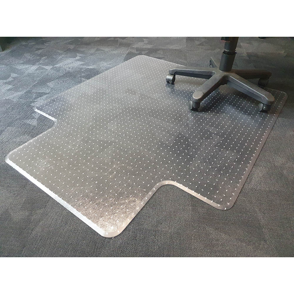 Image for ANCHORMAT DELUXE CHAIRMAT PVC KEYHOLE CARPET 1150 X 1350MM CLEAR from Mitronics Corporation