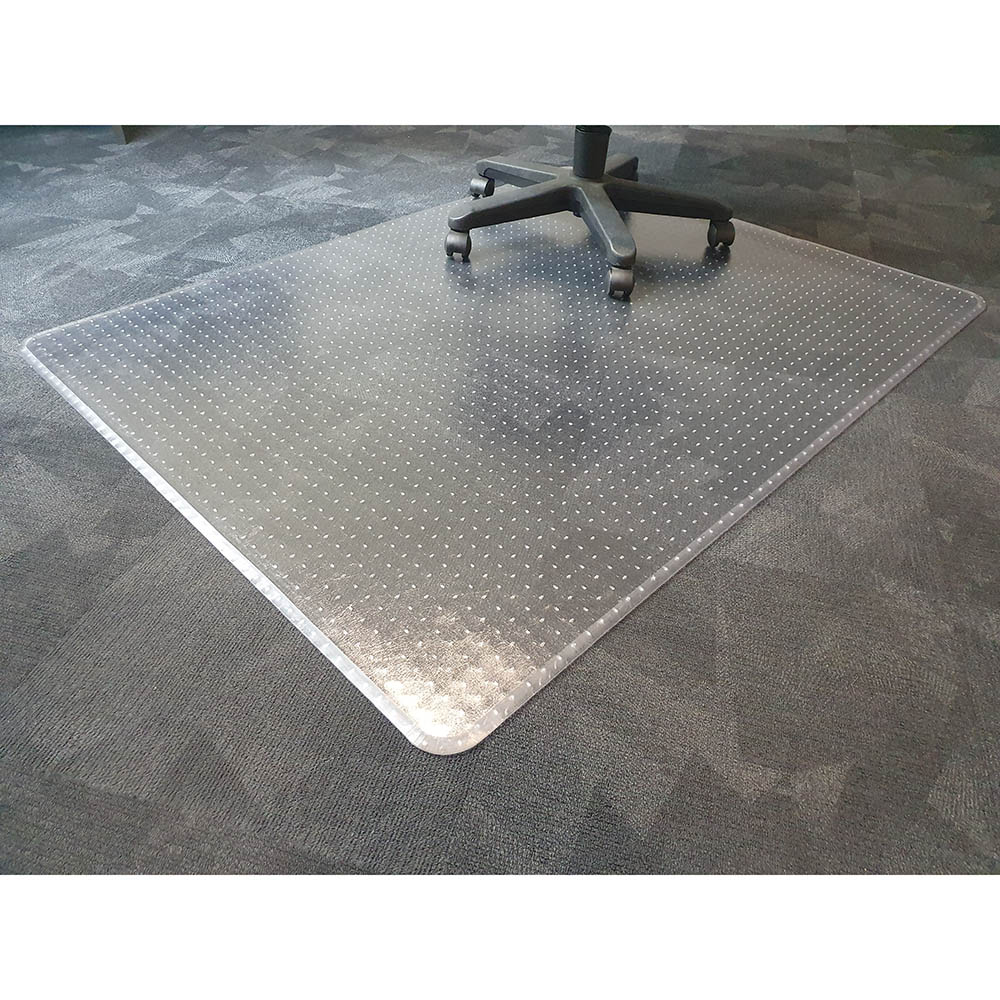 Image for ANCHORMAT DELUXE CHAIRMAT PVC RECTANGLE CARPET 1160 X 1510MM CLEAR from BusinessWorld Computer & Stationery Warehouse