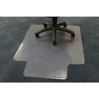 anchormat heavyweight chairmat pvc keyhole carpet 900 x 1220mm clear