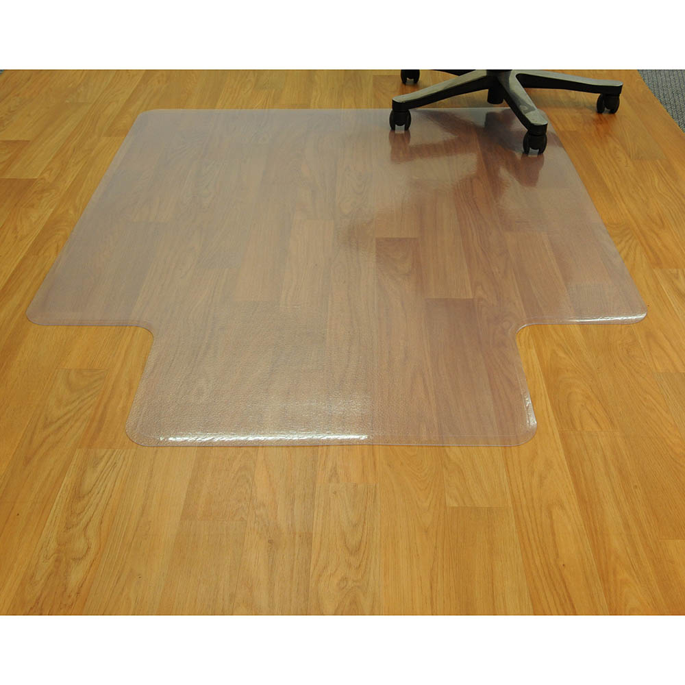 Image for ANCHORMAT CHAIRMAT PVC KEYHOLE HARDFLOOR 1150 X 1350MM CLEAR from Office Heaven