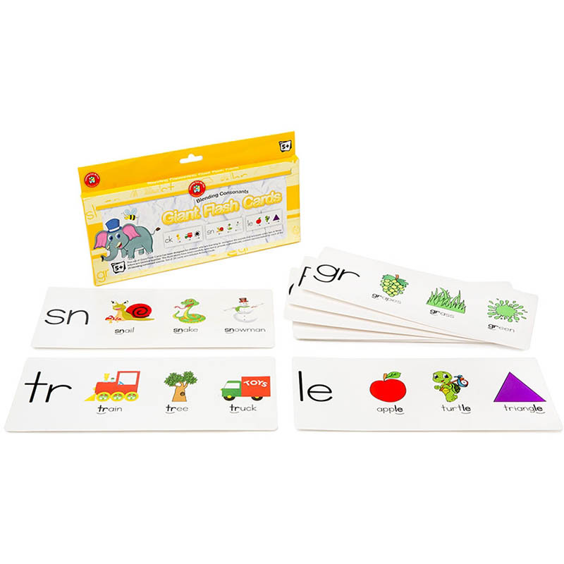Image for EDUCATIONAL COLOURS FLASHCARDS BLENDING CONSONANTS GIANT from York Stationers