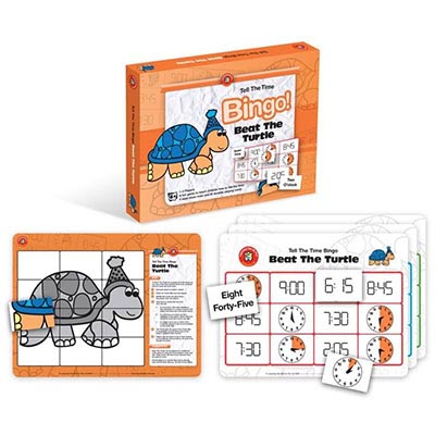 Image for LEARNING CAN BE FUN BEAT THE TURTLE BINGO TELL THE TIME GAME from York Stationers
