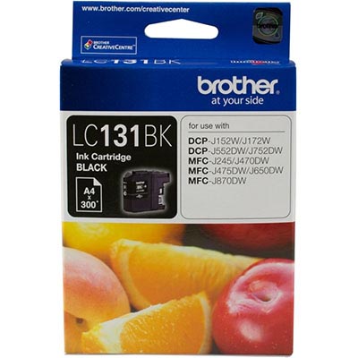 Image for BROTHER LC131BK INK CARTRIDGE BLACK from Australian Stationery Supplies