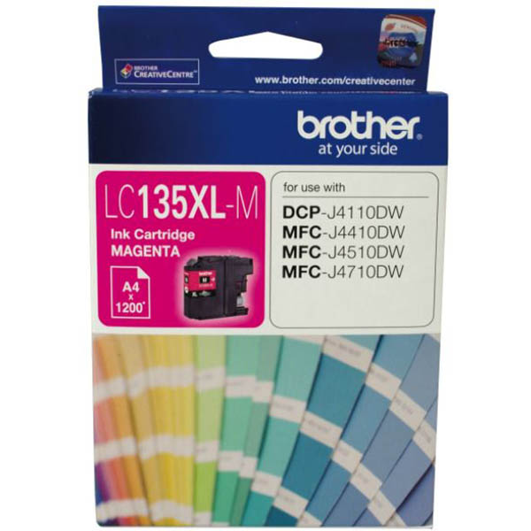 Image for BROTHER LC135XLM INK CARTRIDGE HIGH YIELD MAGENTA from Prime Office Supplies