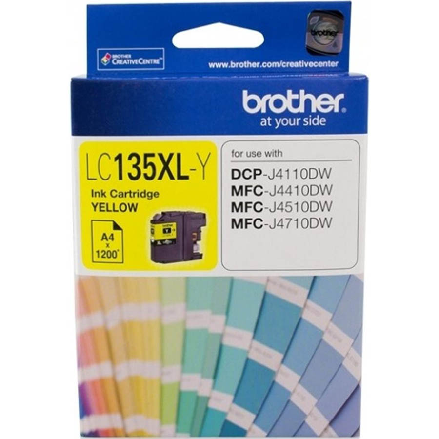 Image for BROTHER LC135XLY INK CARTRIDGE HIGH YIELD YELLOW from Prime Office Supplies